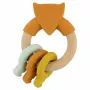 Brinquedo de madeira e silicone para bebé Trixie, raposa, 0m+