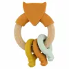 Brinquedo de madeira e silicone para bebé Trixie, raposa, 0m+