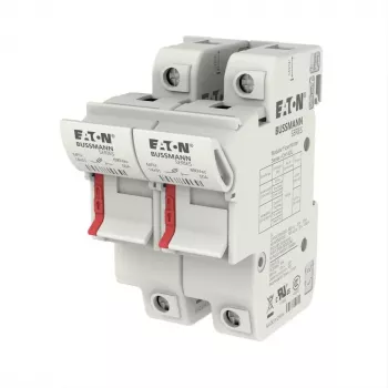 Suporte de fusível cilíndrico bipolar Eaton CH142DU, 50 A, 690 V AC, montagem em calha DIN, 14 x 51 mm