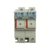 Suporte de fusível cilíndrico bipolar Eaton CH142DU, 50 A, 690 V AC, montagem em calha DIN, 14 x 51 mm