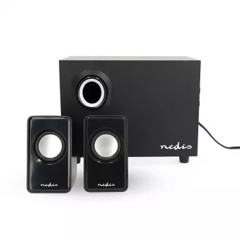 Conjunto de altifalantes para PC Nedis CSPR10021BK 2.1, 33 W, alimentado por USB, preto