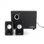 Nedis CSPR10021BK Conjunto de colunas para PC 2.1, 33 W, alimentado por USB, preto