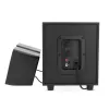Nedis CSPR10021BK Conjunto de colunas para PC 2.1, 33 W, alimentado por USB, preto