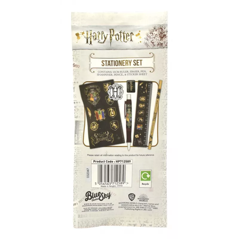 Conjunto de material de escrita de 6 peças Thumbs Up 5056563712589 - Harry Potter