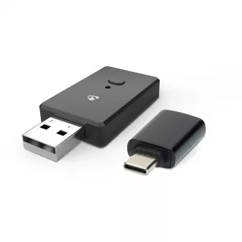 Adaptador Nedis CKAA2400BK Bluetooth 5.0 USB-A preto 10 m de alcance