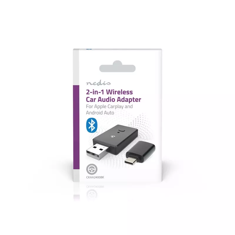Adaptador Nedis CKAA2400BK Bluetooth 5.0 USB-A preto 10 m de alcance