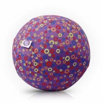 Balão de látex BUBA BLOON Bubabloon com capa de tecido, círculos roxos