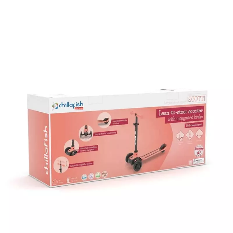 Chillafish Scotti trotinete e veículo deslizante 2 em 1, Flamingo Pink, 1-5 anos