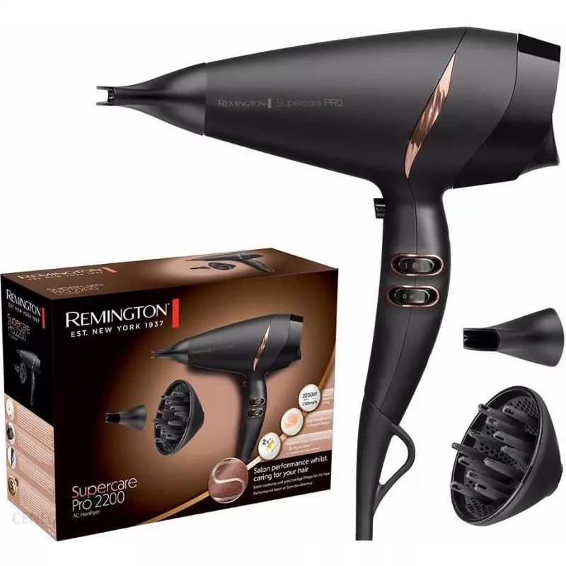 Remington Supercare Pro AC7200 secador de cabelo, 2200W, preto