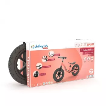 Chillafish Charlie Sport 12 bicicleta de equilíbrio, Flamingo Pink, 2-5 anos