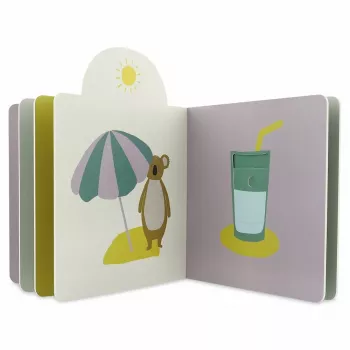 Livro de atividades macio Trixie Mr. Lion para bebés a partir de 12 meses | algodão biológico