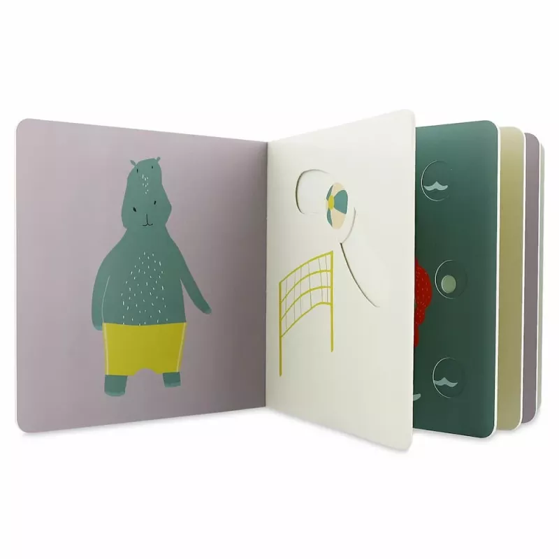 Livro de atividades macio Trixie Mr. Lion para bebés a partir de 12 meses | algodão biológico