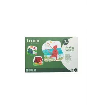 Brinquedo puzzle dispensador de guloseimas TRIXIE Dog Activity Roll-Out, 3 peças, dificuldade ajustável, interior e exterior
