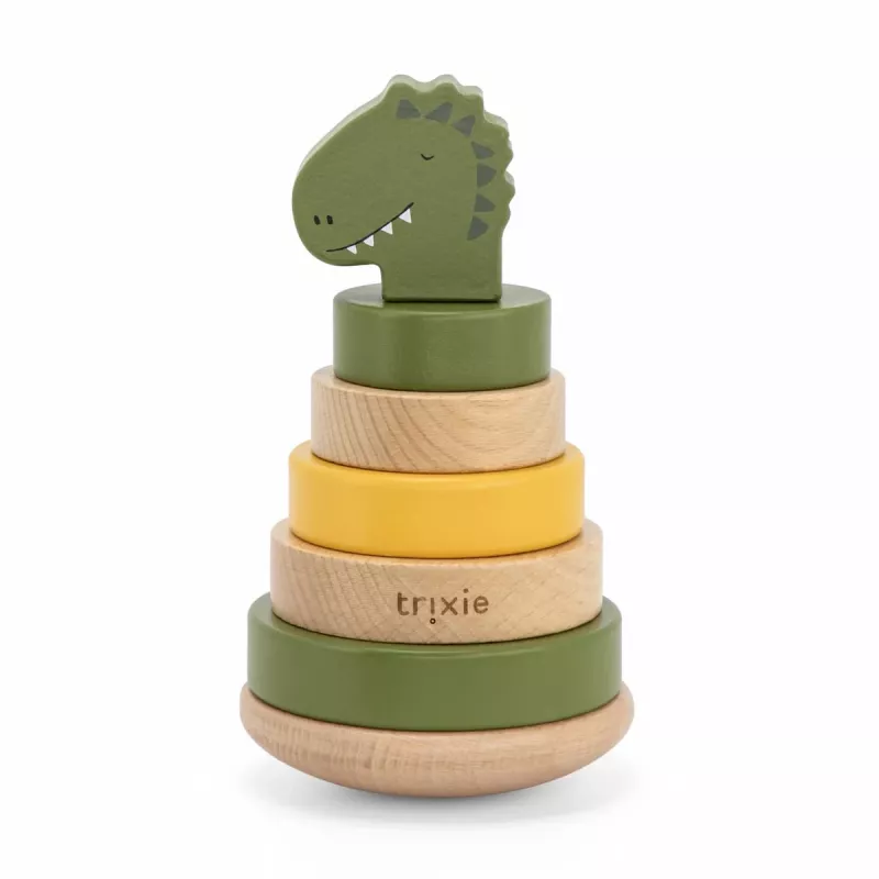 TRIXIE Pirâmide de madeira, dinossauro, 12 meses+