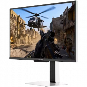 Monitor gaming LORGAR 24,5 polegadas Full HD IPS 400Hz, Dual LED, HDR600 Ready, altura ajustável, branco