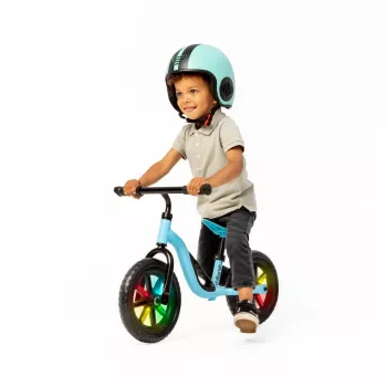 Bicicleta de equilíbrio Chillafish Charlie 10, azul, com rodas LED, para crianças dos 18 meses aos 4 anos