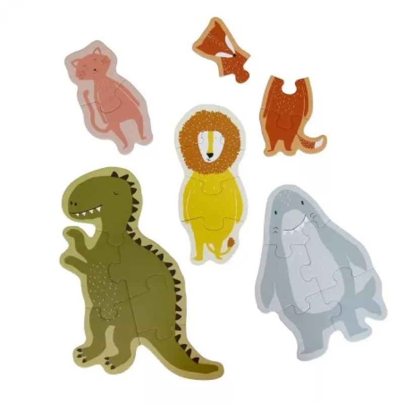 Trixie Puzzle Animais grandes e pequenos, 5 puzzles (35-630)