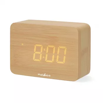 Rádio-despertador digital Nedis, madeira