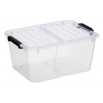 Caixa de arrumação plast team HOME BOX FLEX 15L com tampa dobrável, PP reciclado, 1 unid. 23010800