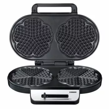 Máquina de waffles Melissa em forma de coração duplo 1200W aço inoxidável