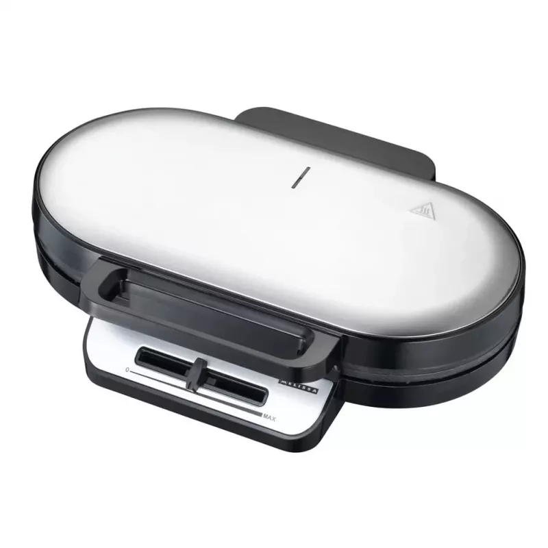 Máquina de waffles Melissa em forma de coração duplo 1200W aço inoxidável