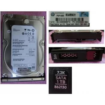 Disco rígido HPE 1TB SATA 6Gb/s 7.2K LFF Hot-Swap Midline com suporte Low Profile