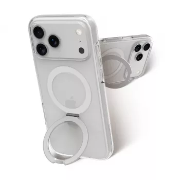 dbramante1928 Iceland Ultra D3O MagSafe Capa com suporte para iPhone 18 Pro Max / 17 Pro Max, transparente