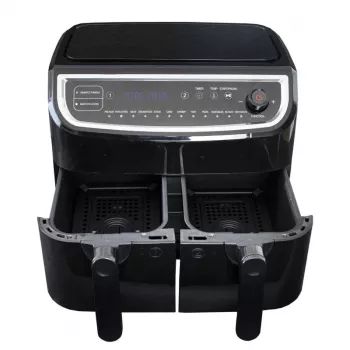 Gastronoma Dual Basket fritadeira de ar quente 9L 2400W preta