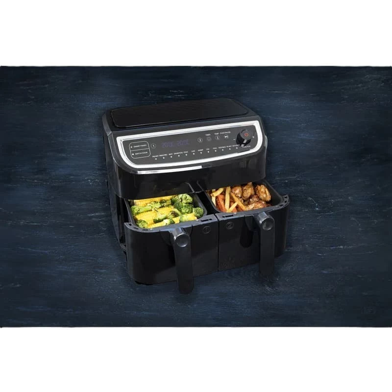 Gastronoma Dual Basket fritadeira de ar quente 9L 2400W preta