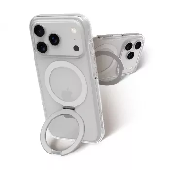 dbramante1928 Iceland Ultra D3O MagSafe Capa com suporte para Apple iPhone 18 Pro / 17 Pro, transparente