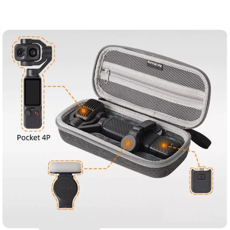 SUNNYLIFE capa rígida para DJI Osmo Pocket 4 Pro / 4p – cinzento