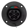 Akyga AK-SC-E26 ficha de carregamento EV tipo 2 (macho), 3 fases, 32 A, IP44, preta