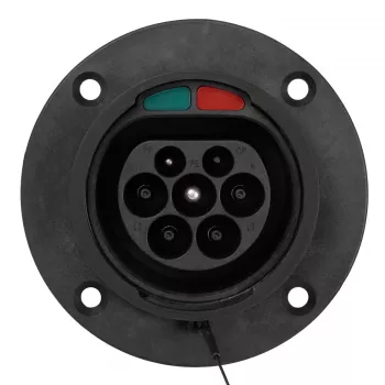 Akyga AK-SC-E26 Type 2 EV Charging Connector (Male), 3-Phase, 32 A, IP44, Black