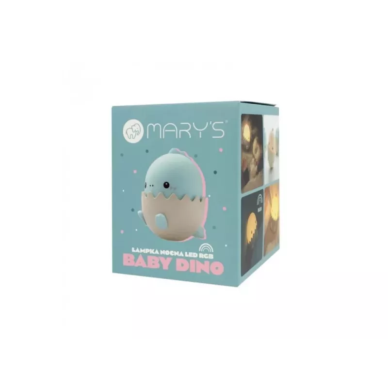 Luz noturna de dinossauro para criança ECO LIGHT MW20794, LED, 0,75W, recarregável por USB, sensor tátil, branco quente & RGB