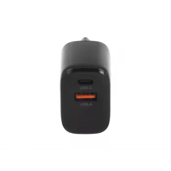 Carregador MOVANO GaN 20W USB-C PD + USB-A (preto)