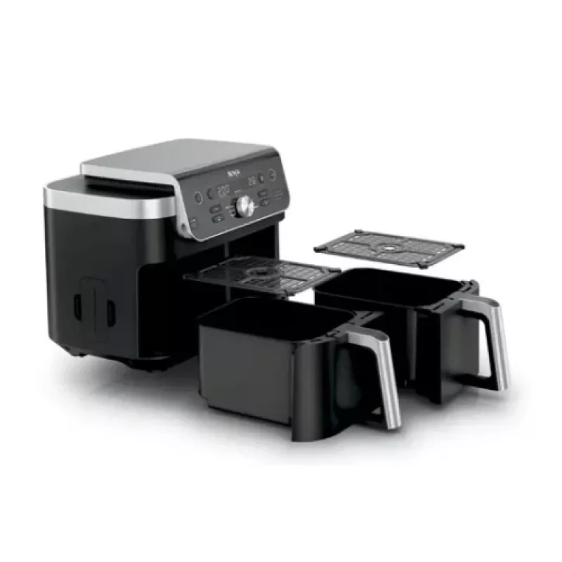 Fritadeira de ar quente Ninja Dual Zone XL DZ950EU 9,5 L 2470 W, Preto/Cinzento
