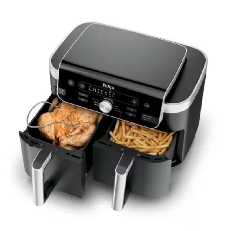 Fritadeira de ar quente Ninja Dual Zone XL DZ950EU 9,5 L 2470 W, Preto/Cinzento