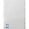 LEITZ Esselte separadores de plástico, numerados 1-12, A4, branco, furação universal, 10 conjuntos (100153)