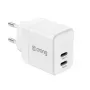Carregador de parede CRONG 35W Dual USB-C PD 3.0 PPS GaN - branco