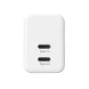 Carregador de parede CRONG 35W Dual USB-C PD 3.0 PPS GaN - branco