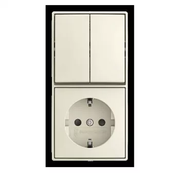 Mecanismo de interruptor duplo Busch-Jaeger 2601/5/20 EAPBJ-522 (2TKA00005539)