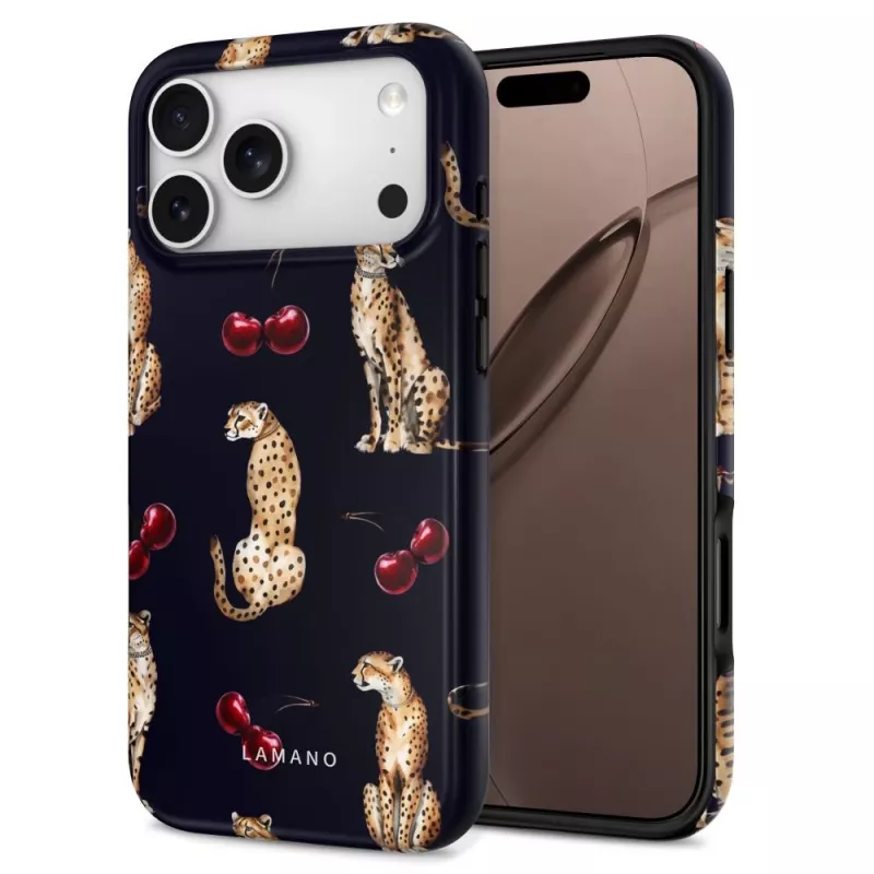 Capa TECH-PROTECT Lamano MagSafe para iPhone 17 Pro Max / 18 Pro Max - Midnight Cherry