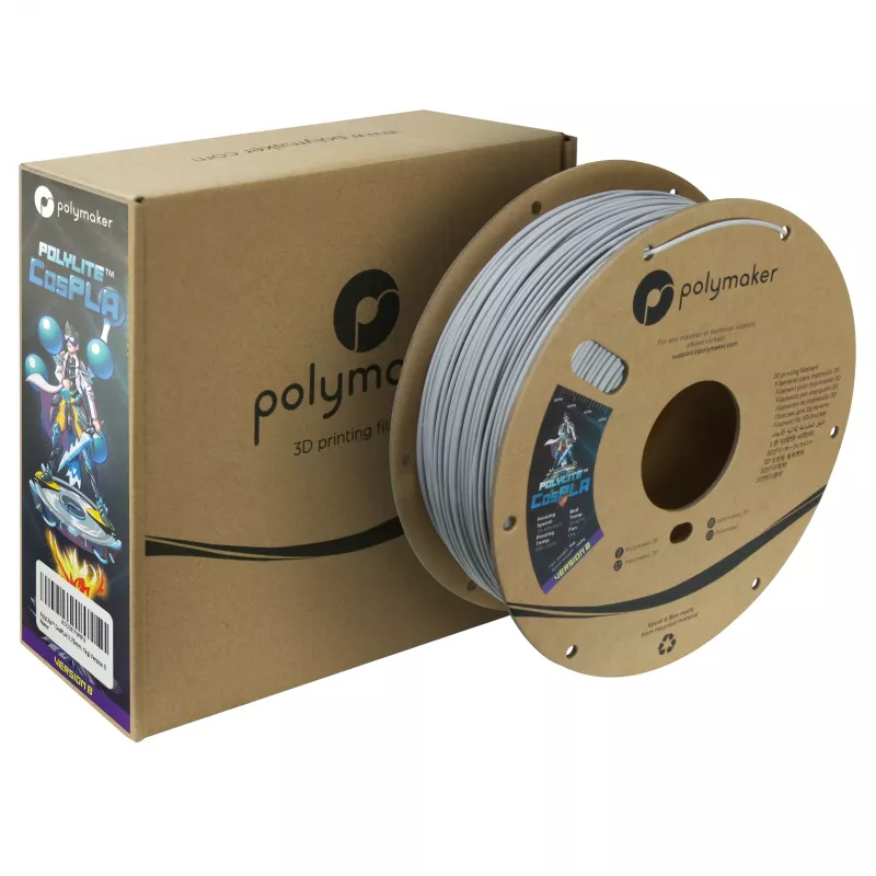 Polymaker PA07045 CosPLA Version B Filamento PLA Easy Sanding Paint Adhesion 1,75 mm
