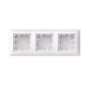 ABB Busch-balance Caixa de superfície SI, 3 módulos, design plano, Branco estúdio 2TKA00005516