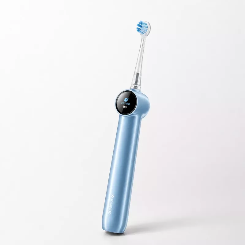RANVOO PH5 Bubble Sonic Escova de dentes elétrica, 38.000 VPM, 5 modos, IPX7, carregamento USB, Azul