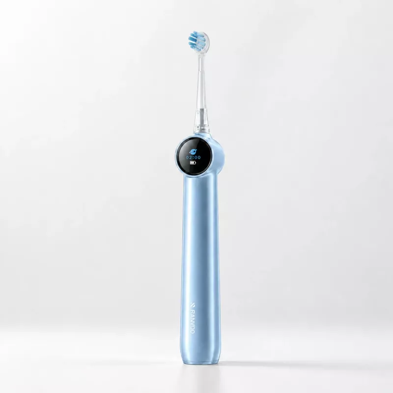 RANVOO PH5 Bubble Sonic Escova de dentes elétrica, 38.000 VPM, 5 modos, IPX7, carregamento USB, Azul