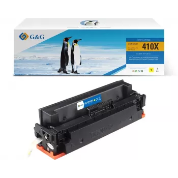 G&G Cartucho de toner XL compatível com HP 410X/CF412X, amarelo, 5.000 páginas (14354)