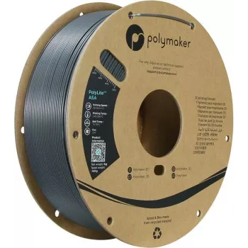 Polymaker PolyLite ASA Filamento 1,75mm 1kg cinzento escuro PF01037
