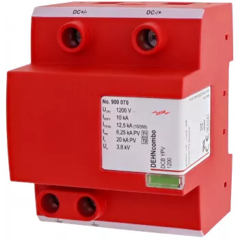 DEHN DCB YPV 1200 Para-raios Combinado de Corrente de Descarga e Sobretensão para Instalações Fotovoltaicas (900070)