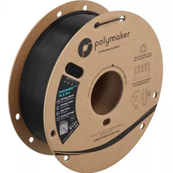 Filamento 3D Polymaker PolyLite PLA Pro 1,75mm HS Tough Metal Black 1kg (PA13027)